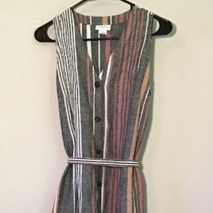 Liz Claiborne Striped Sleeveless A-Line Dress